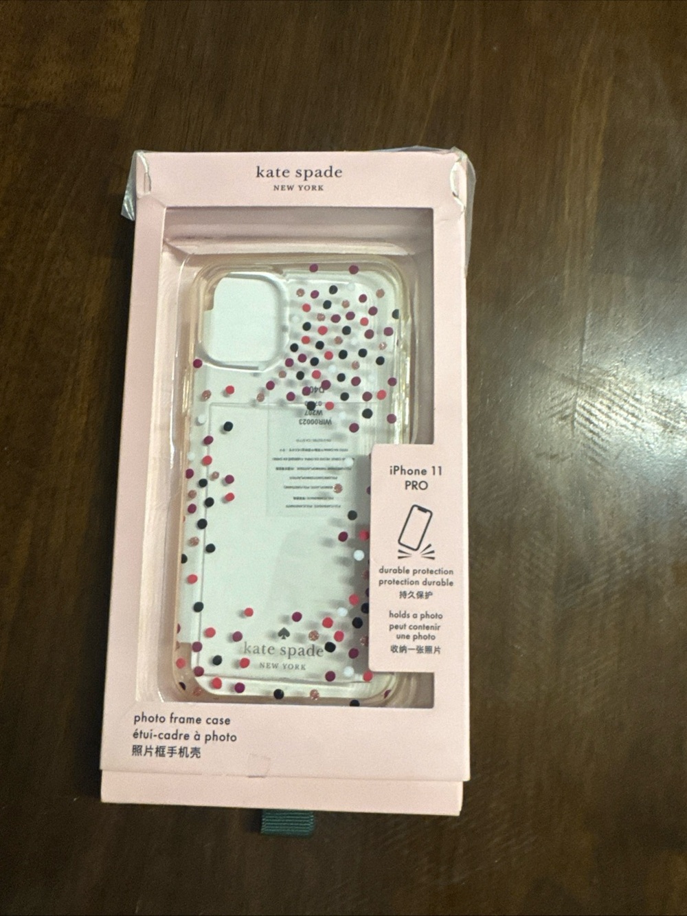 kate spade iPhone 11 Pro Clear Case with Pink Confetti